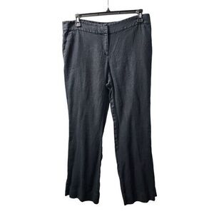 LOFT Petite Black Wide-Leg Trousers Versatile Office Wear‎ Pants 12P